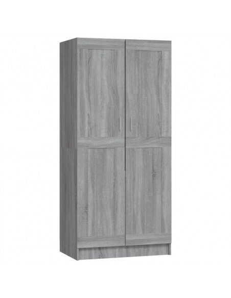 Armadio Grigio Sonoma 82,5x51,5x180 cm in Legno Multistrato