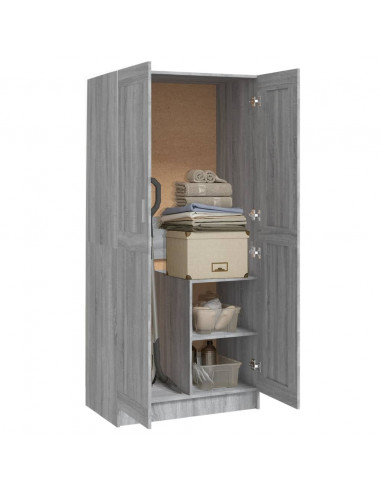 Armadio Grigio Sonoma 82,5x51,5x180 cm in Legno Multistrato