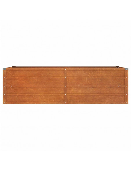 Letto Rialzato da Giardino Ruggine 160x80x45 cm Acciaio Corten