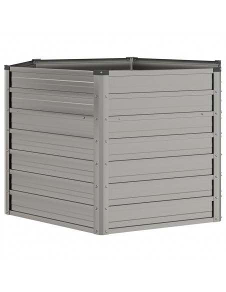 Letto Rialzato da Giardino Ruggine 129x129x77 cm Acciaio Corten