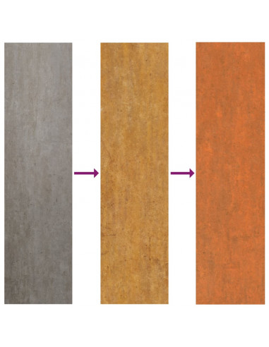 Letto Rialzato da Giardino Ruggine 129x129x77 cm Acciaio Corten