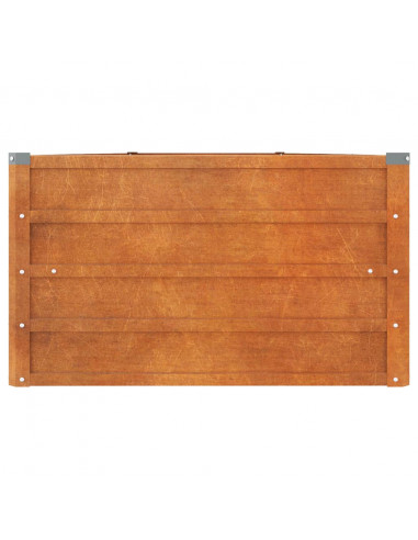 Letto Rialzato da Giardino Ruggine 400x80x45 cm Acciaio Corten