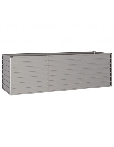 Letto Rialzato da Giardino Ruggine 240x80x77 cm Acciaio Corten