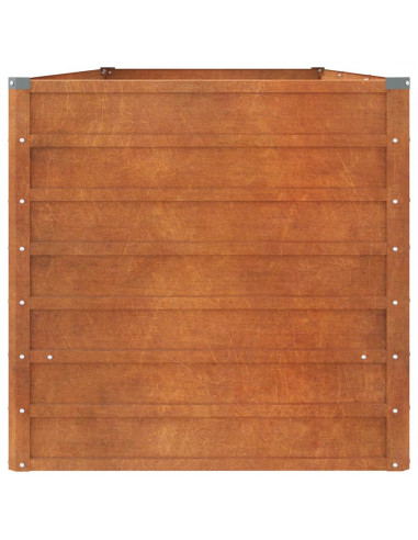 Letto Rialzato da Giardino Ruggine 240x80x77 cm Acciaio Corten