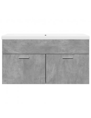 Mobile da Bagno con Lavabo Integrato Grigio Cemento