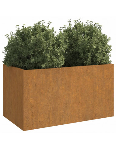 Fioriera 62x30x29 cm Acciaio Corten