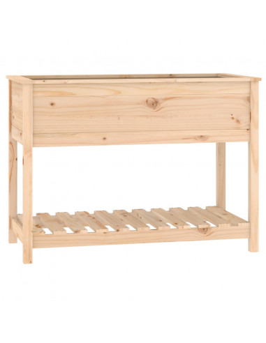 Fioriera con Mensola 111,5x54x81 cm in Legno Massello di Pino