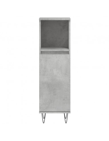 Set Mobili da Bagno 3 pz Grigio Cemento in Legno Multistrato