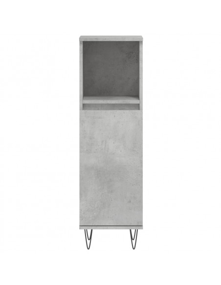 Set Mobili da Bagno 3 pz Grigio Cemento in Legno Multistrato