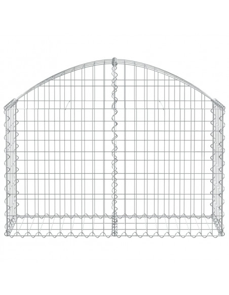 Cesto Gabbione ad Arco 100x30x60/80 cm Ferro Zincato