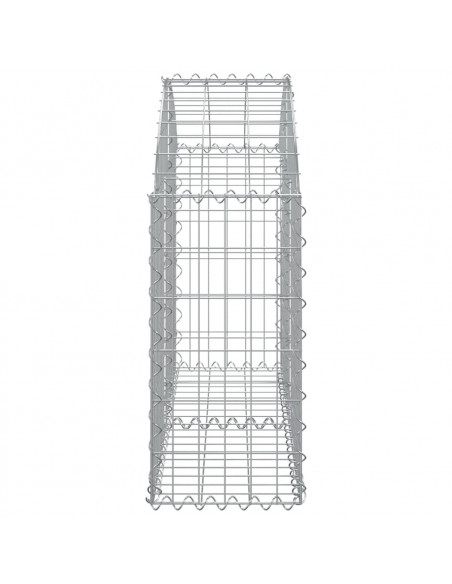 Cesto Gabbione ad Arco 100x30x60/80 cm Ferro Zincato