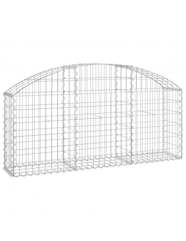 Cesto Gabbione ad Arco 150x30x60/80 cm Ferro Zincato
