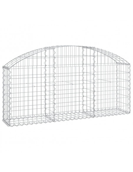 Cesto Gabbione ad Arco 150x30x60/80 cm Ferro Zincato
