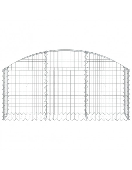 Cesto Gabbione ad Arco 150x30x60/80 cm Ferro Zincato