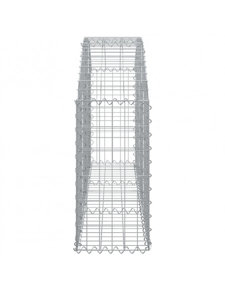 Cesto Gabbione ad Arco 150x30x60/80 cm Ferro Zincato