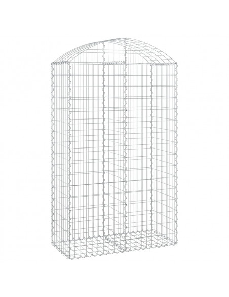 Cesto Gabbione ad Arco 100x50x160/180 cm Ferro Zincato