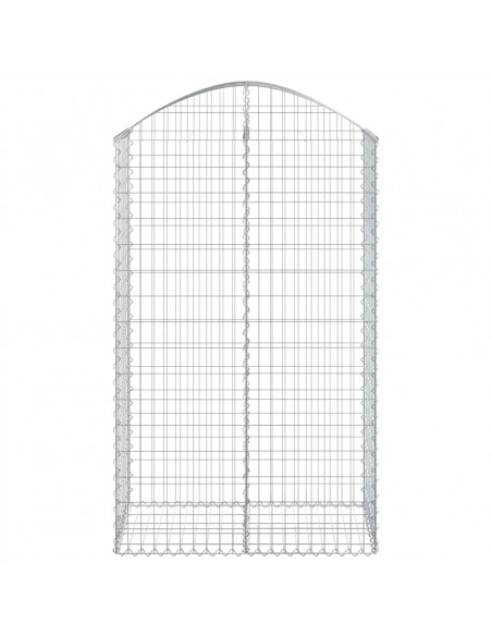 Cesto Gabbione ad Arco 100x50x160/180 cm Ferro Zincato