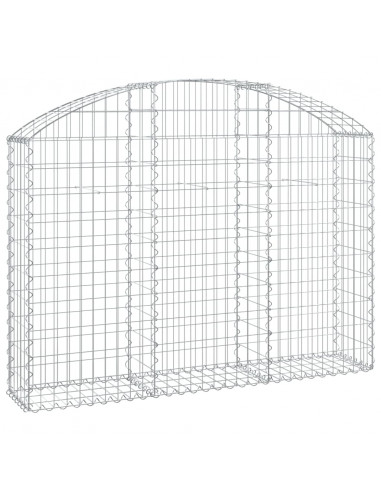 Cesto Gabbione ad Arco 150x30x100/120 cm Ferro Zincato