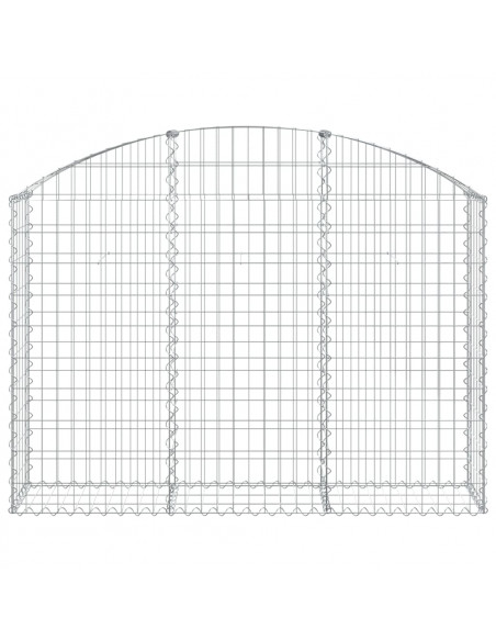 Cesto Gabbione ad Arco 150x30x100/120 cm Ferro Zincato