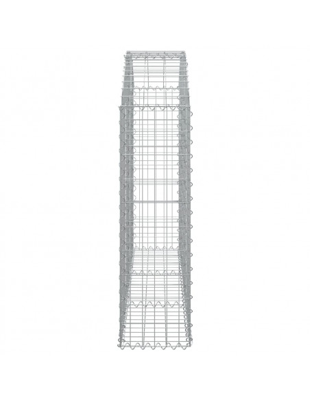 Cesto Gabbione ad Arco 150x30x100/120 cm Ferro Zincato