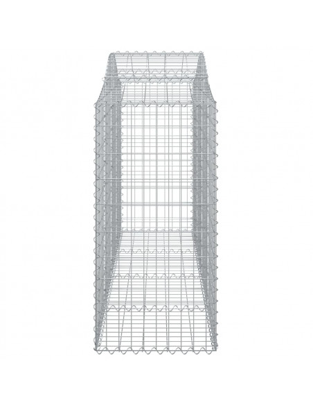 Cesti Gabbioni ad Arco 30 pz 200x50x120/140 cm Ferro Zincato