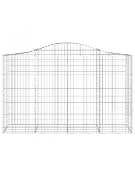 Cesti Gabbioni ad Arco 8 pz 200x50x120/140 cm Ferro Zincato