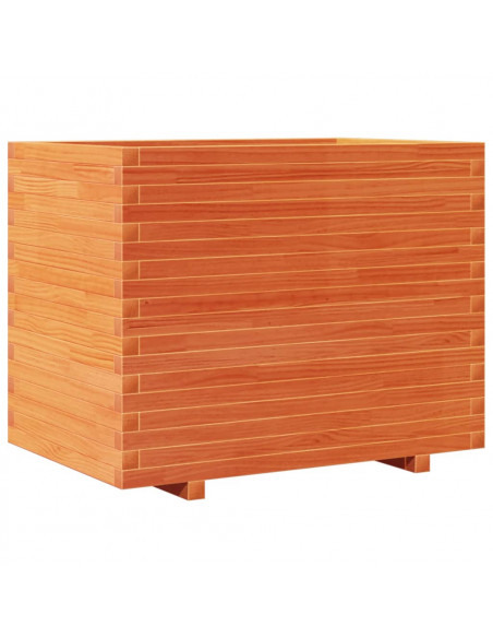 Fioriera Giardino Marrone Cera 90x60x72 cm Legno Massello Pino
