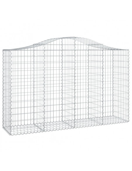 Cesti Gabbioni ad Arco 5 pz 200x50x120/140 cm Ferro Zincato