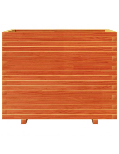 Fioriera Giardino Marrone Cera 90x60x72 cm Legno Massello Pino