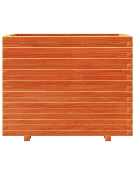 Fioriera Giardino Marrone Cera 90x60x72 cm Legno Massello Pino