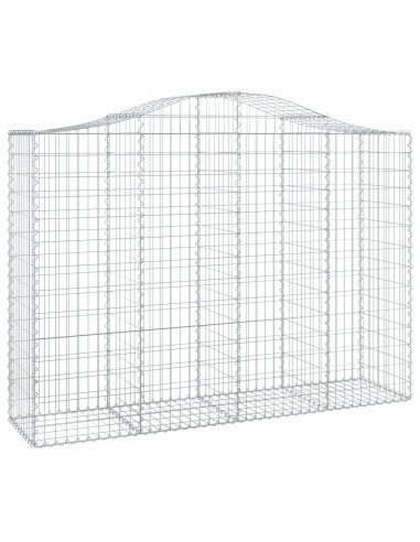 Cesti Gabbioni ad Arco 20 pz 200x50x140/160 cm Ferro Zincato