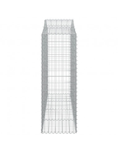 Cesti Gabbioni ad Arco 20 pz 200x50x140/160 cm Ferro Zincato