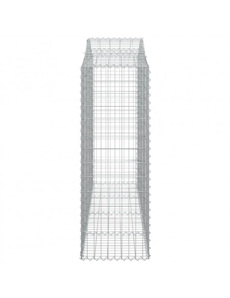 Cesti Gabbioni ad Arco 20 pz 200x50x140/160 cm Ferro Zincato