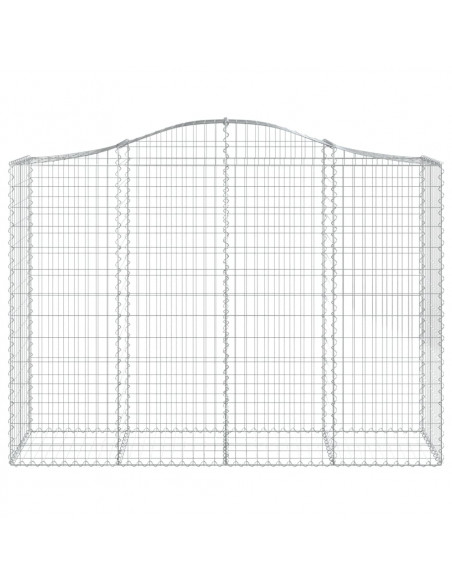 Cesti Gabbioni ad Arco 5 pz 200x50x140/160 cm Ferro Zincato