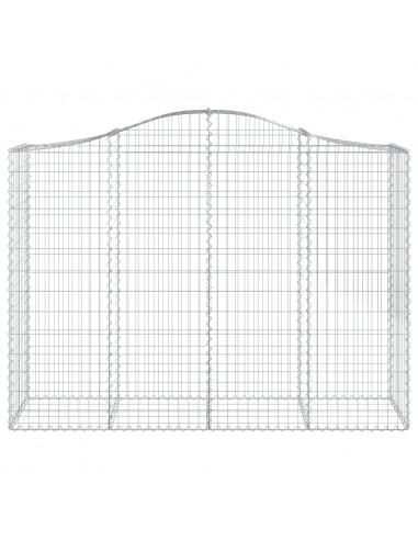 Cesti Gabbioni ad Arco 12 pz 200x50x140/160 cm Ferro Zincato