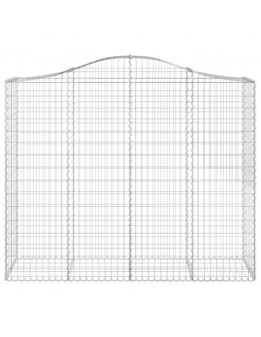 Cesti Gabbioni ad Arco 8 pz 200x50x160/180 cm Ferro Zincato