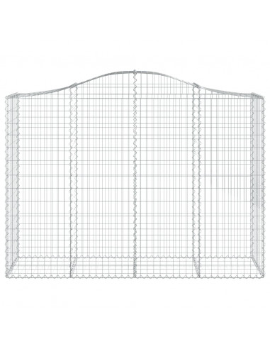 Cesti Gabbioni ad Arco 10 pz 200x50x140/160 cm Ferro Zincato