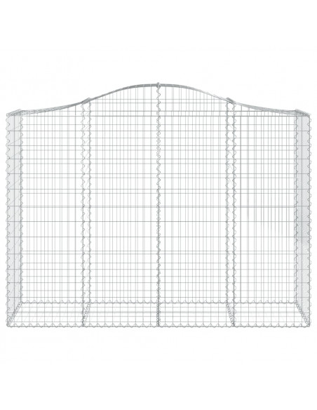 Cesti Gabbioni ad Arco 10 pz 200x50x140/160 cm Ferro Zincato