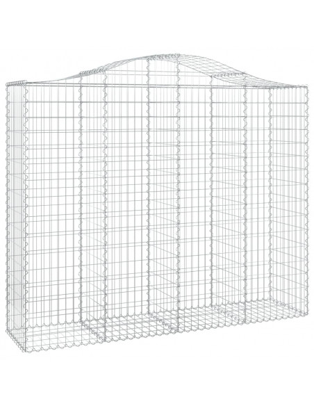 Cesti Gabbioni ad Arco 3 pz 200x50x160/180 cm Ferro Zincato