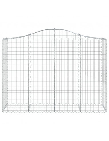 Cesti Gabbioni ad Arco 2 pz 200x50x140/160 cm Ferro Zincato