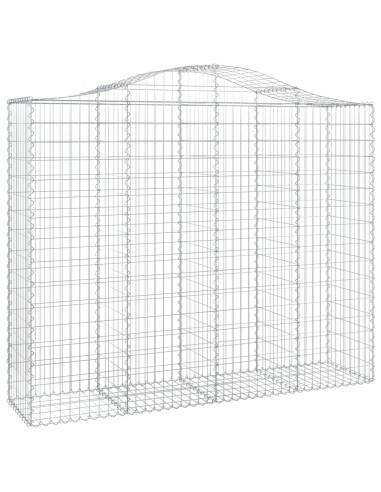 Cesti Gabbioni ad Arco 12 pz 200x50x160/180 cm Ferro Zincato