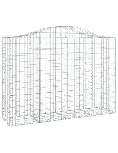 Cesti Gabbioni ad Arco 11 pz 200x50x140/160 cm Ferro Zincato