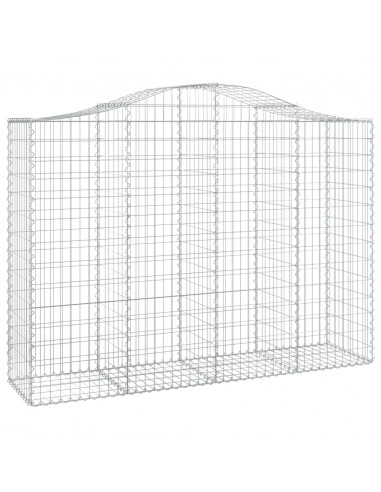 Cesti Gabbioni ad Arco 14 pz 200x50x140/160 cm Ferro Zincato