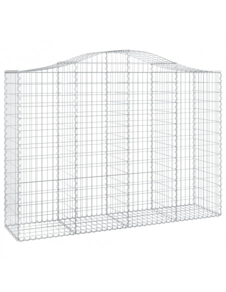 Cesti Gabbioni ad Arco 14 pz 200x50x140/160 cm Ferro Zincato