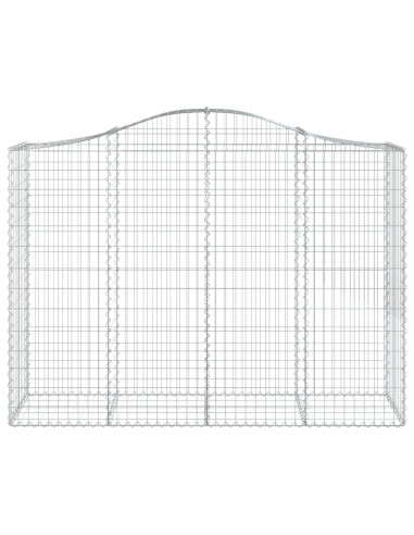 Cesti Gabbioni ad Arco 14 pz 200x50x140/160 cm Ferro Zincato