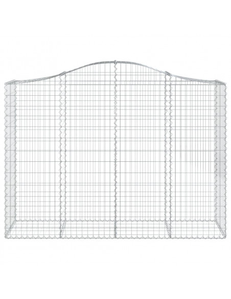 Cesti Gabbioni ad Arco 14 pz 200x50x140/160 cm Ferro Zincato