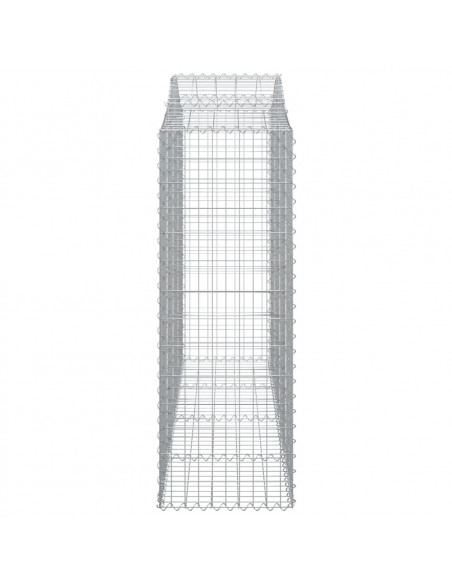 Cesti Gabbioni ad Arco 3 pz 200x50x140/160 cm Ferro Zincato