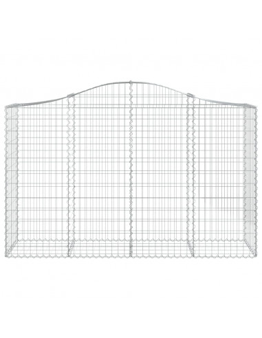 Cesti Gabbioni ad Arco 3 pz 200x50x120/140 cm Ferro Zincato