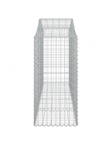Cesti Gabbioni ad Arco 3 pz 200x50x120/140 cm Ferro Zincato