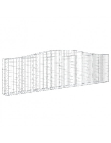 Cesti Gabbioni ad Arco 15 pz 400x30x100/120 cm Ferro Zincato